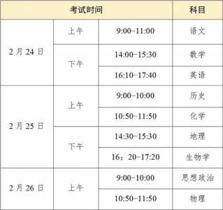 广东春季高考考试时间表，广东春季高考考试时间表安排